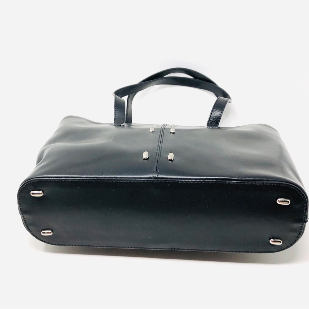 PAOLO BIANCHI made in Italy black leather tote purse - Picture 4 of 6